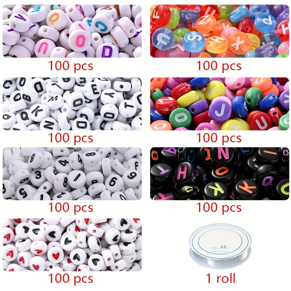 Mixed Acrylic Letter Beads Set