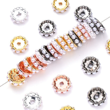 20PCS 12mm Alloy & Round Acrylic Spacer Bead Set