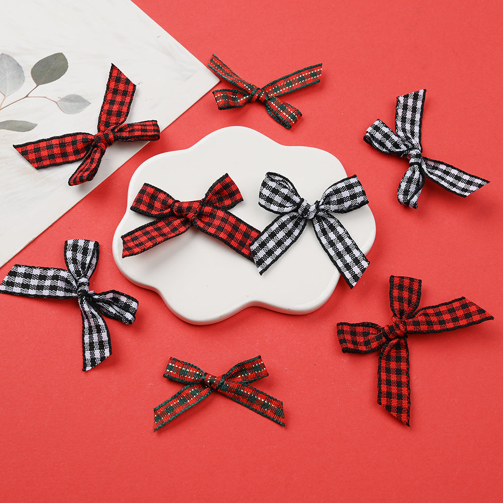Christmas Plaid Bow Embellishments