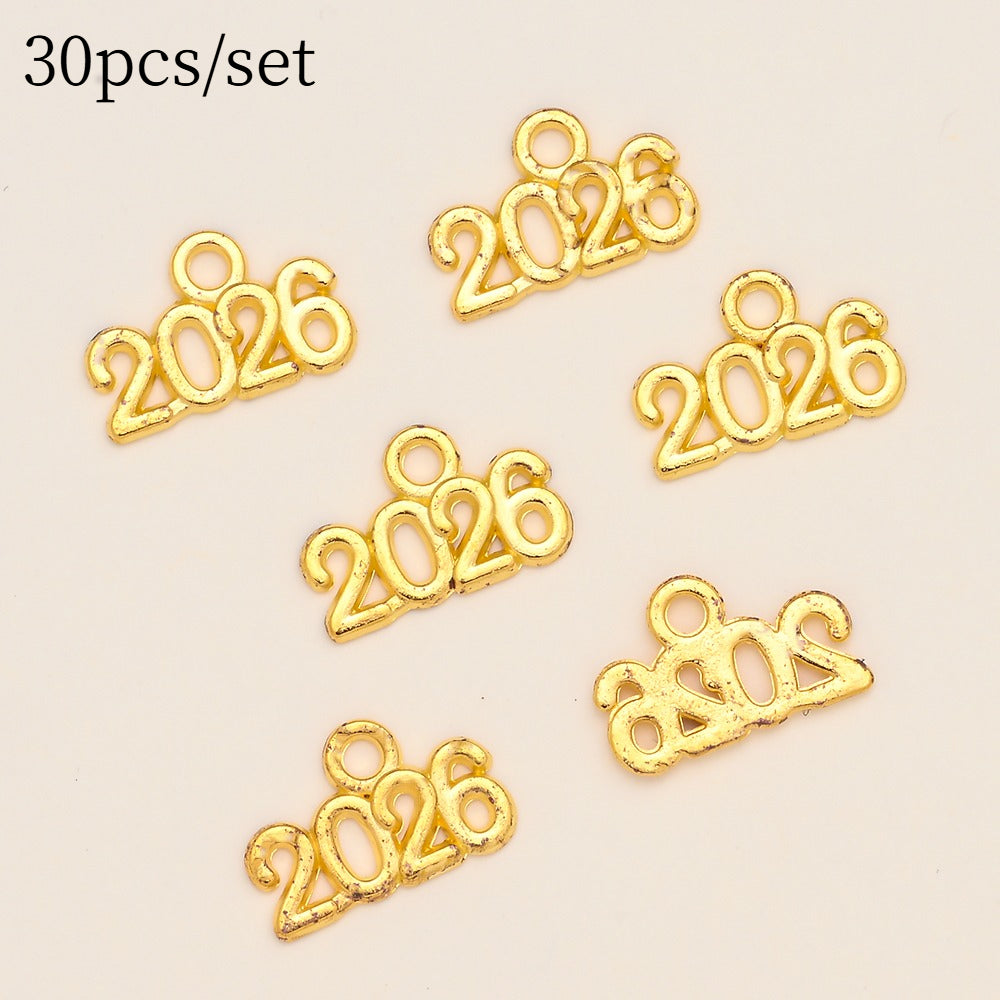 Vintage Number Letter Metal Charms