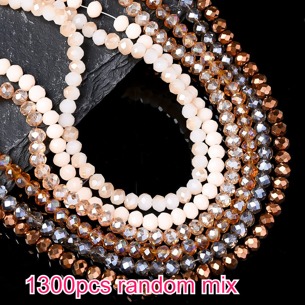 Colorful Crystal Faceted Spacer Beads Set