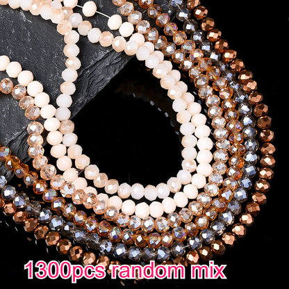 Colorful Crystal Faceted Spacer Beads Set