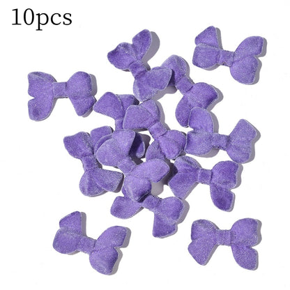 Resin Flocked Bowknot Beads