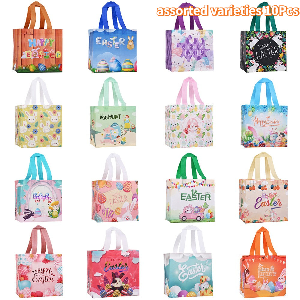 Random Mixed Non-Woven Easter Tote Bags