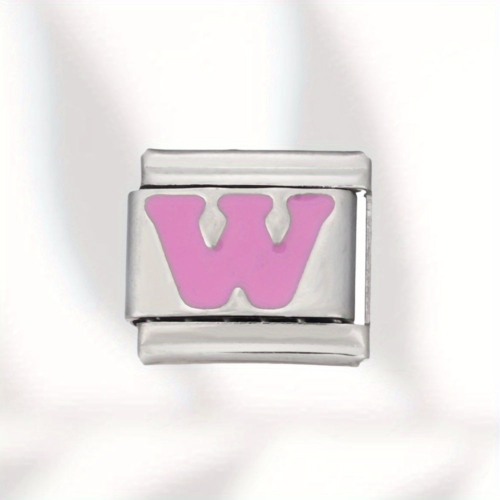 Colorful Stainless Steel Letter Bead