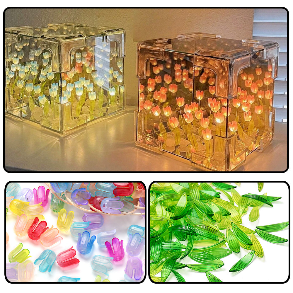 2026 New Arrival 10×11mm Gradient Flower Acrylic Bead Caps