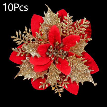 Elegant Handmade Christmas Plastic Flowers