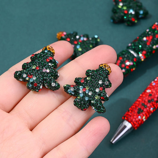 Christmas Tree Rhinestone Beads
