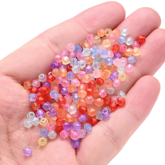 Colorful 4 mm Acrylic Rhombus Beads