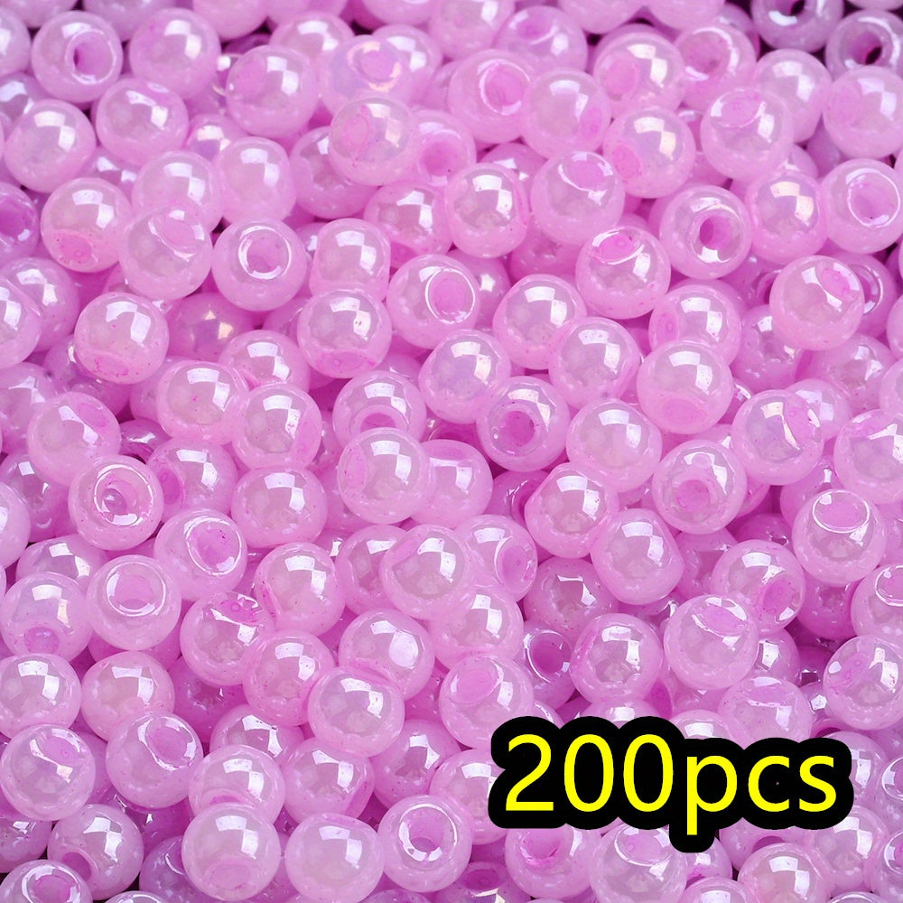 200pcs 4mm Super Shiny Glass Ice Beads