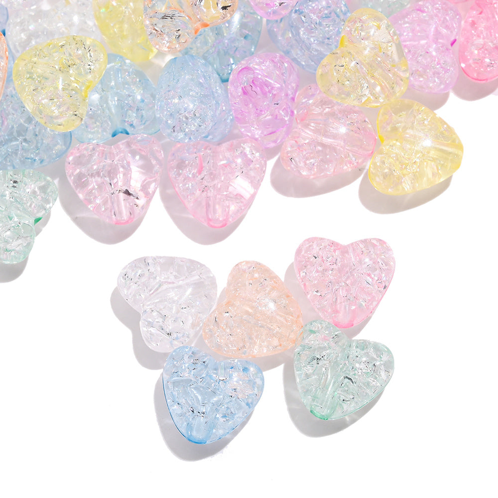 Acrylic Popped Crystal Love Beads