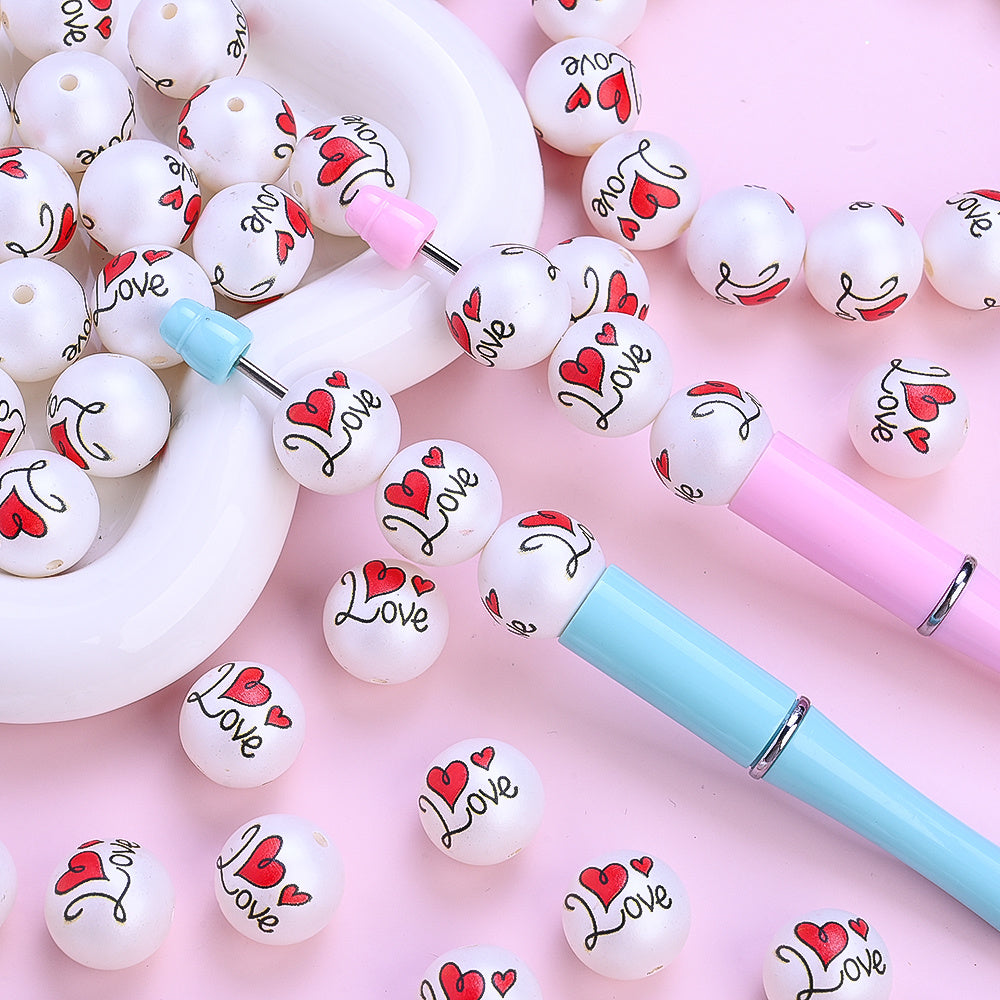 Acrylic LOVE Letter Beads
