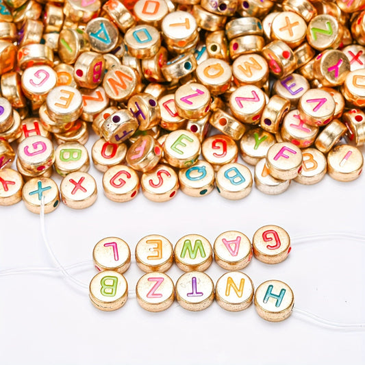 Colored Letter Acrylic Beads