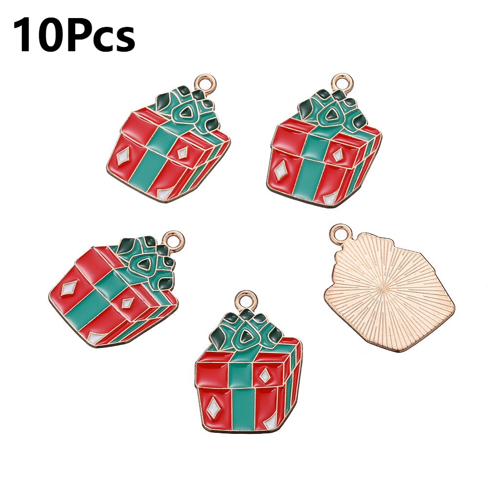 10/18PCS 13–29mm Christmas Alloy Pendant Set