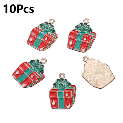 10/18PCS 13–29mm Christmas Alloy Pendant Set