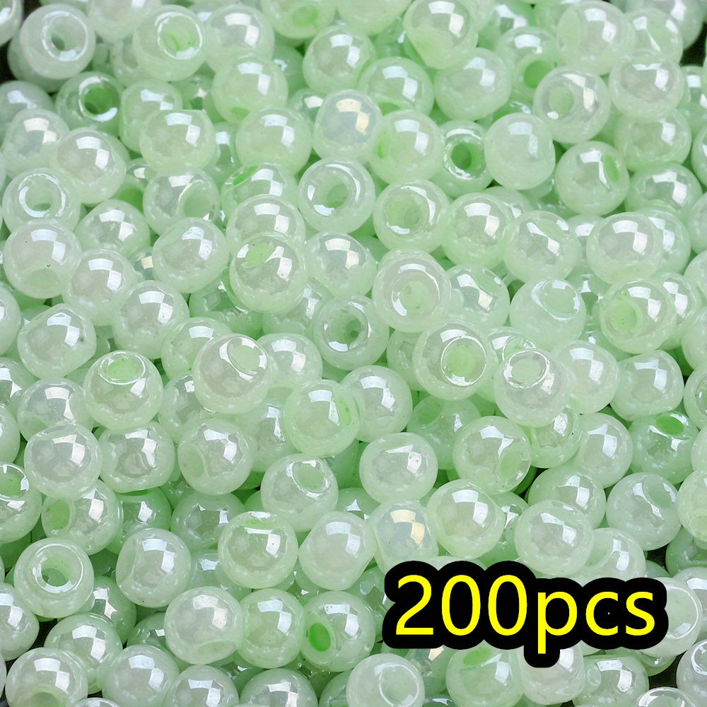 200pcs 4mm Super Shiny Glass Ice Beads