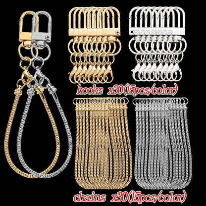 Blank Beadable Keychain Set