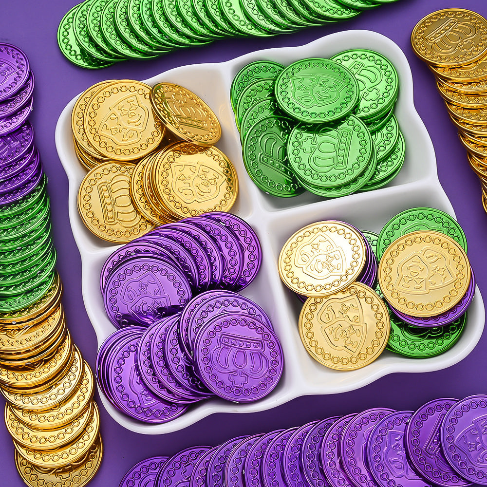 Mardi Gras Plastic Party Coins