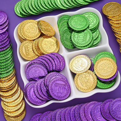 Mardi Gras Plastic Party Coins
