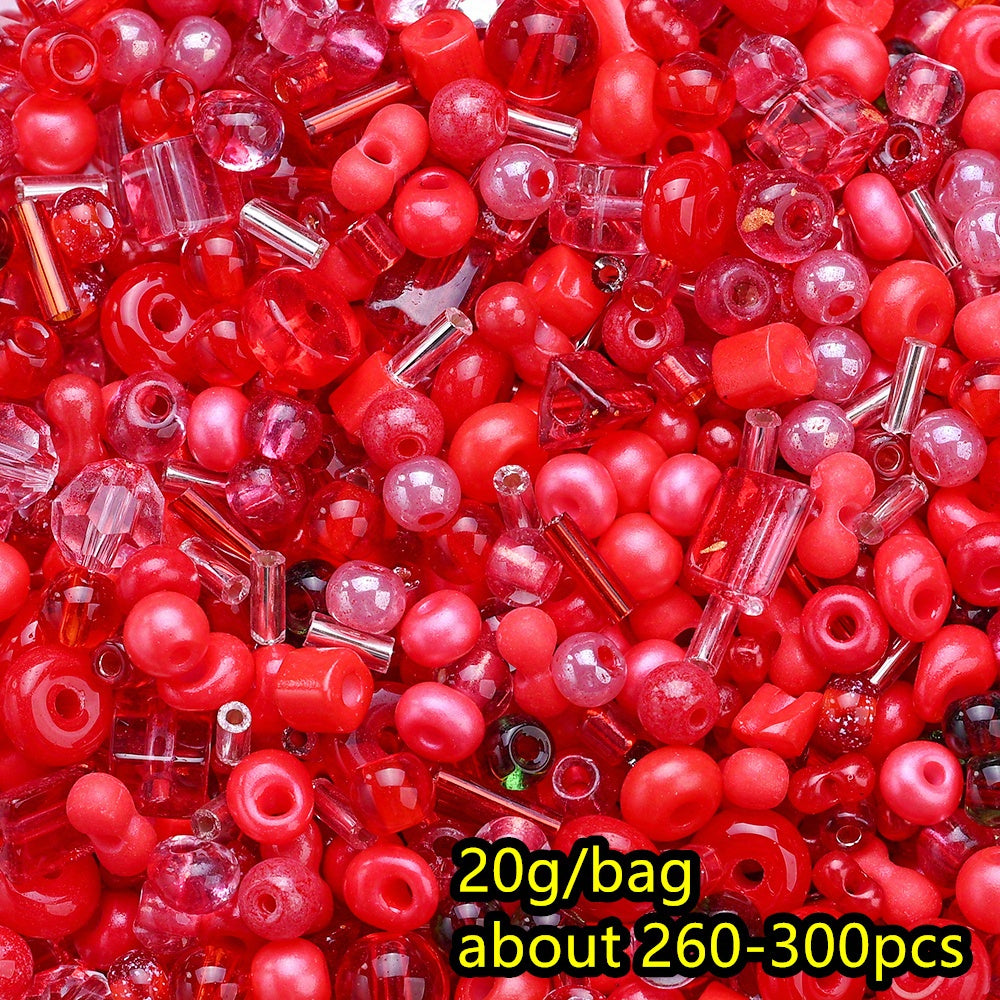 20g/bag Christmas Irregular Glass Seed Beads