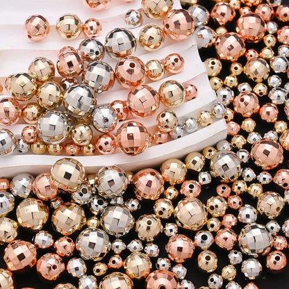 40/60/100/200pcs 6/8/10/12mm Vintage Disco Ball Beads