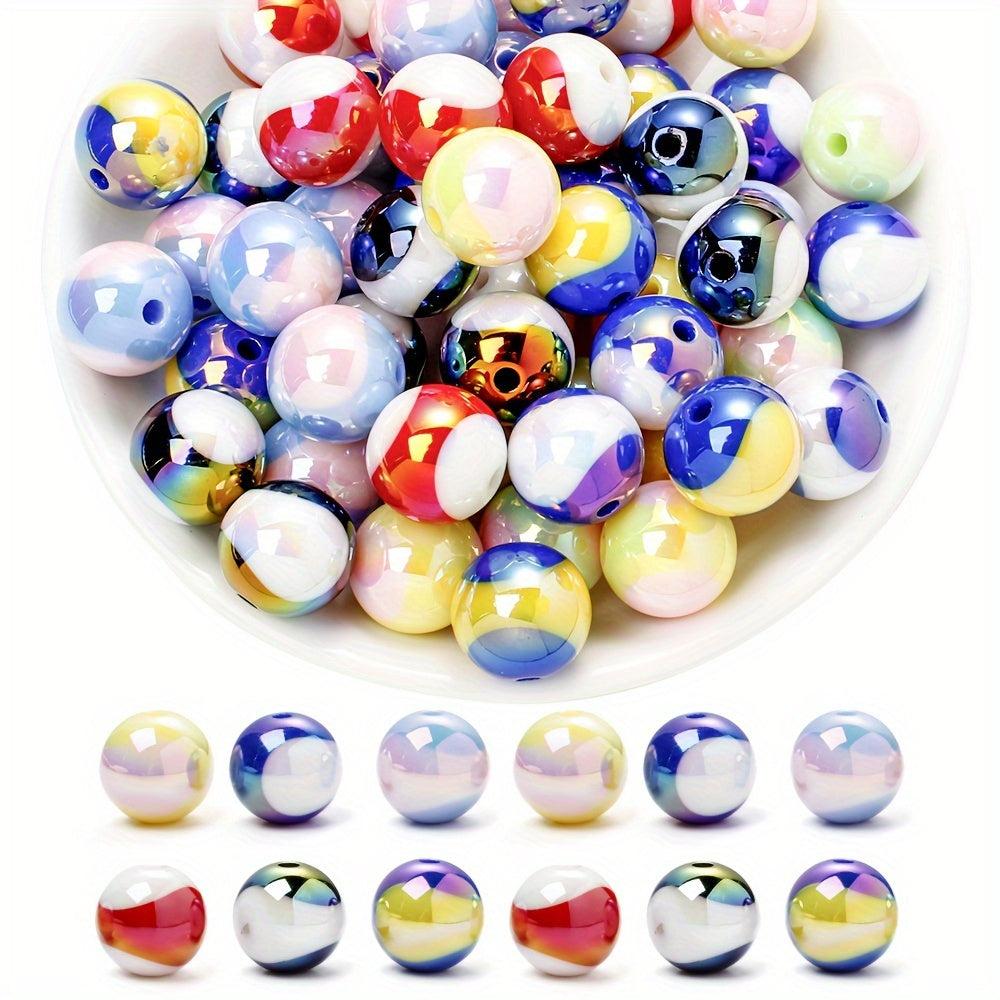 Two-Tone Round Acrylic Beads
