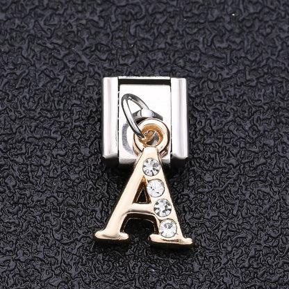 1PC Rhinestone A-Z Letter Modular Bracelet Charm Set