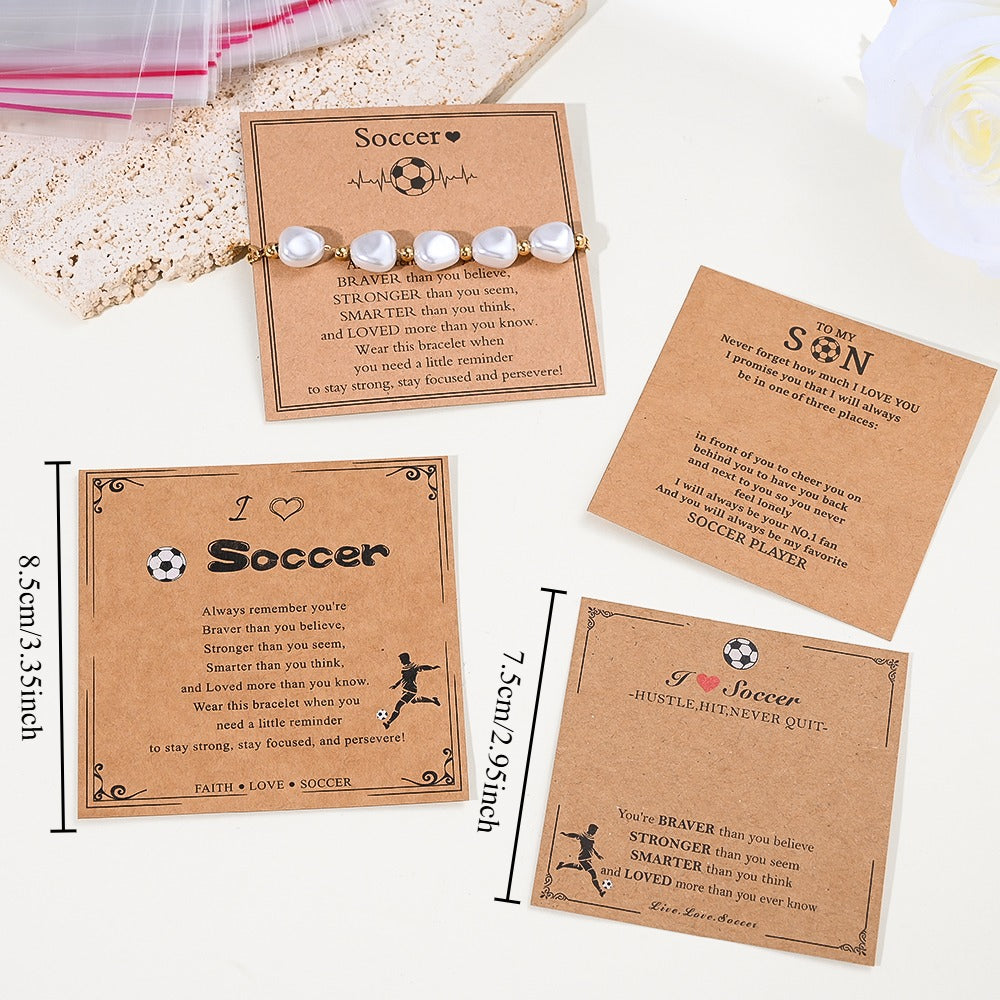 100PCS Football Theme Kraft Paper Card Set