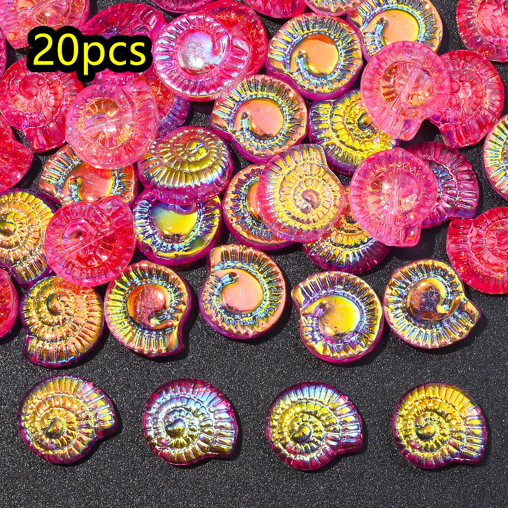 AB Conch Glass Beads