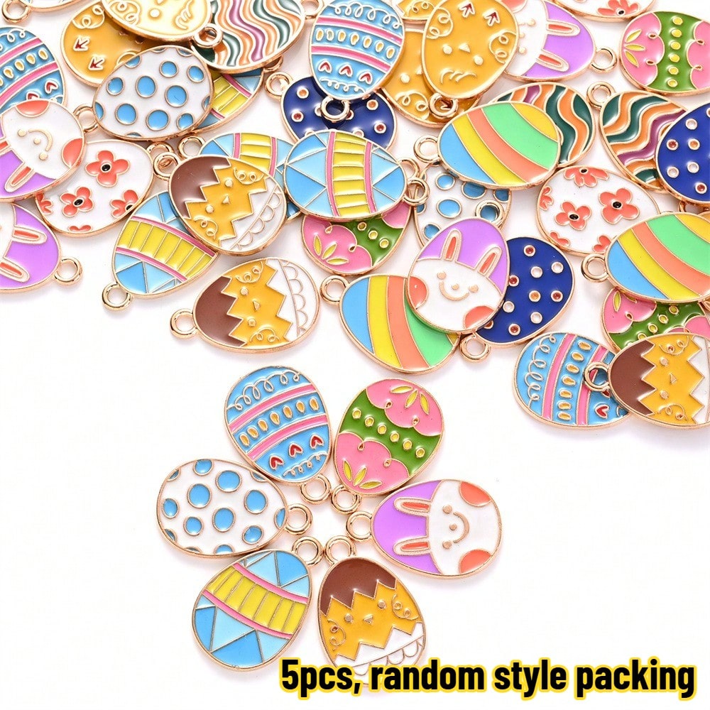 Easter Egg Alloy Pendants