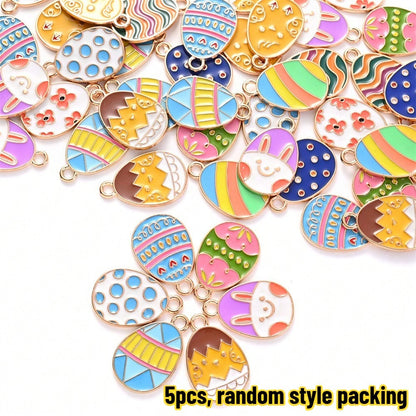 Easter Egg Alloy Pendants