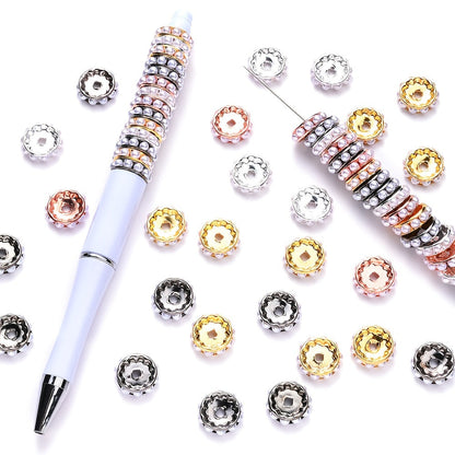 20PCS 12mm Alloy & Round Acrylic Spacer Bead Set