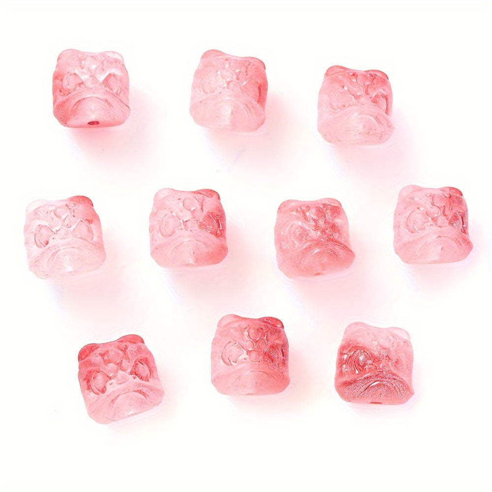 Frosted Lion Head Acrylic Beads