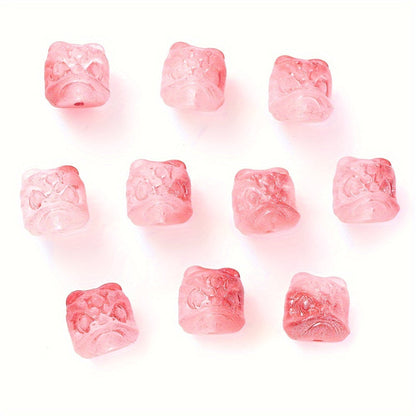 Frosted Lion Head Acrylic Beads