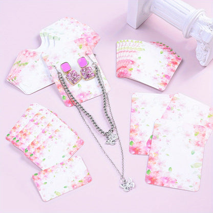 Flower Green Leaf Jewelry Display Cards