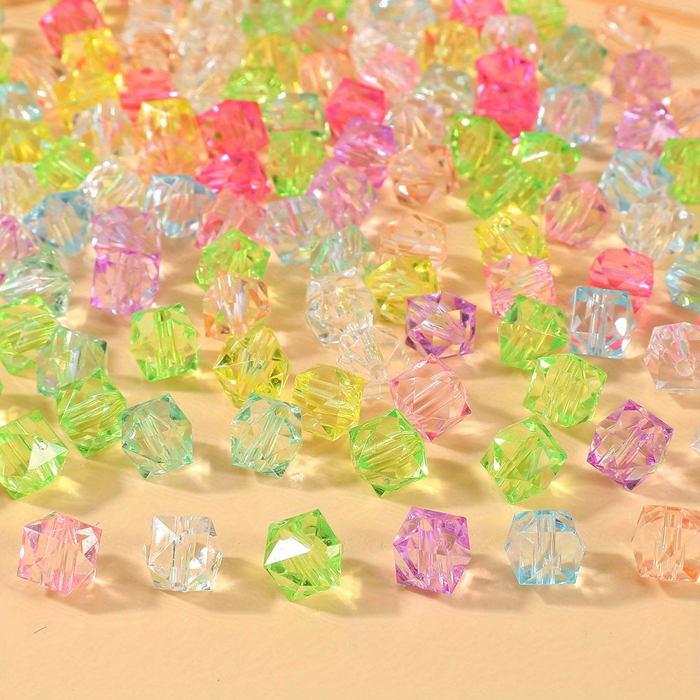 Clear Square Acrylic Beads