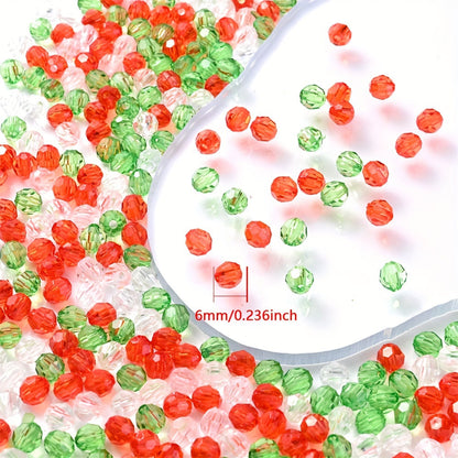 Christmas Faceted Acrylic Beads