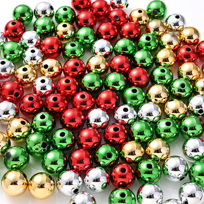 10/20/30pcs Laser Reflective Acrylic Round Beads