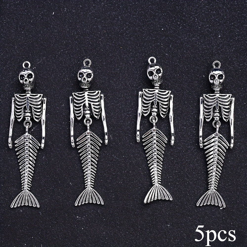 Skeleton Mermaid Skeleton Halloween Gothic Charms