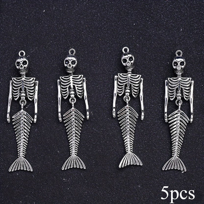 Skeleton Mermaid Skeleton Halloween Gothic Charms