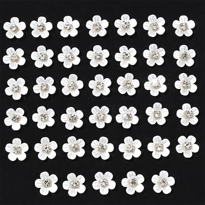 Petal Rhinestone Flower Flatback Beads
