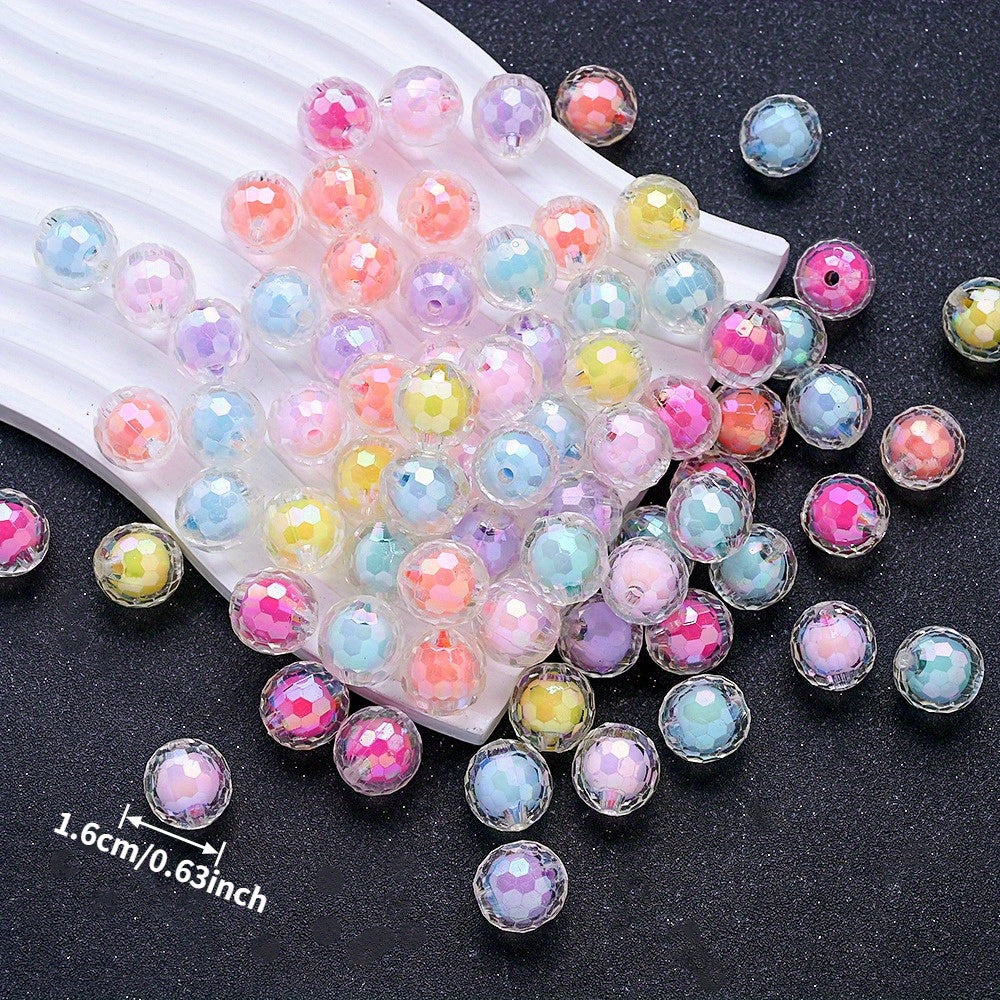 Clear Cut Acrylic Round Beads