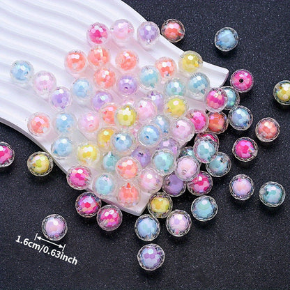 Clear Cut Acrylic Round Beads