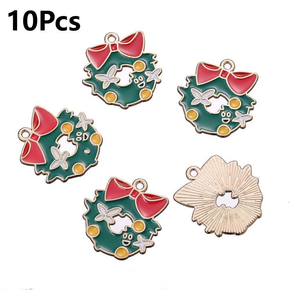 10/18PCS 13–29mm Christmas Alloy Pendant Set