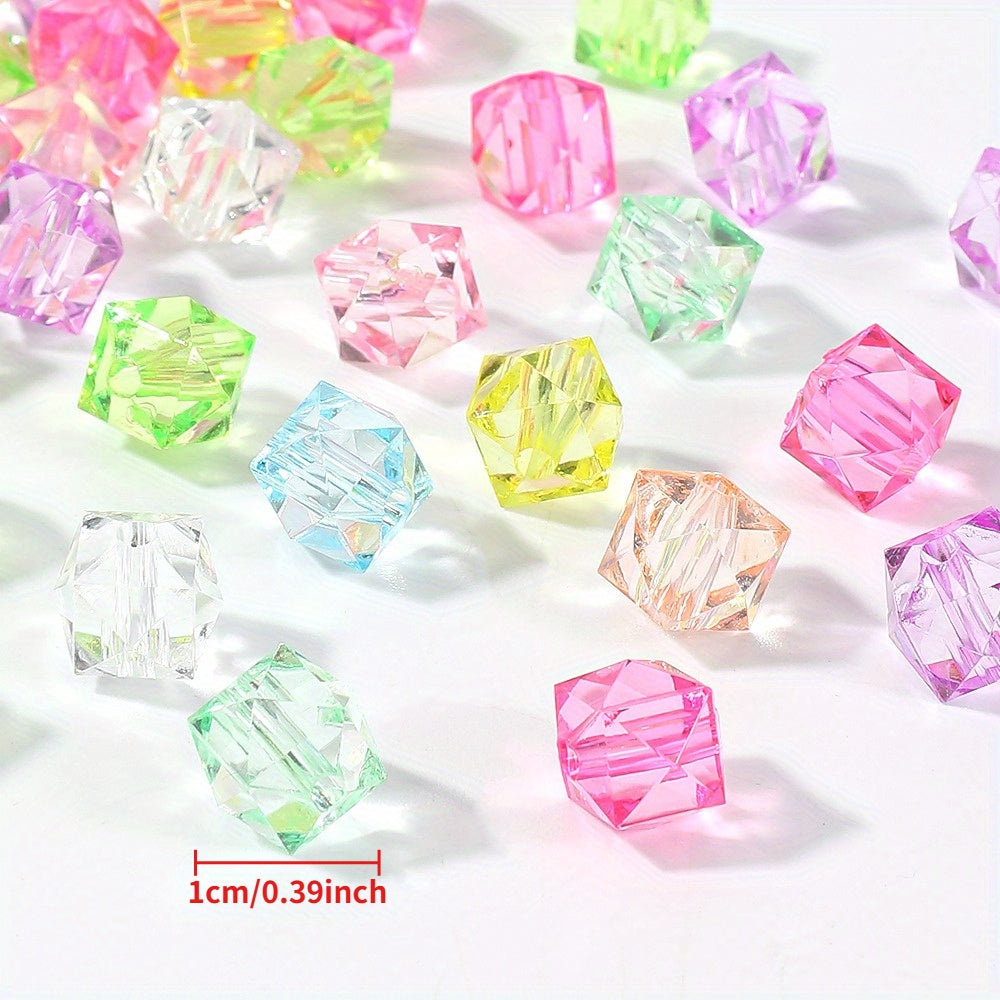 Clear Square Acrylic Beads