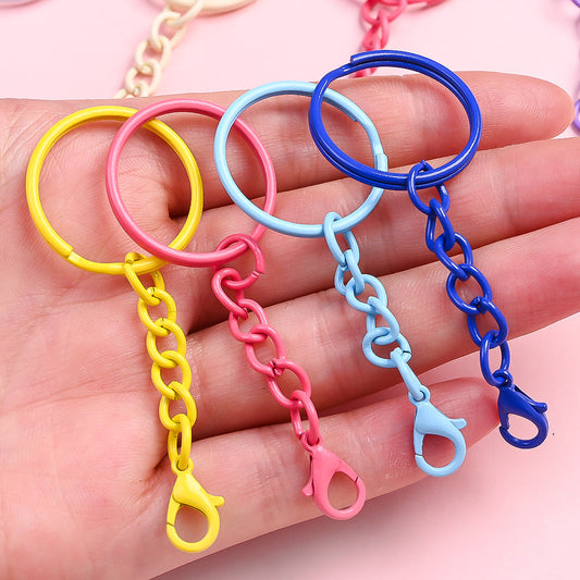 Colored Metal Keychain Chain Set