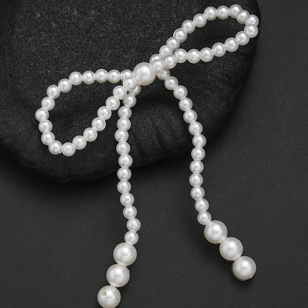 Faux Pearl Bowknot Embellishments