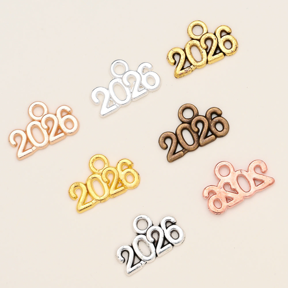 Vintage Number Letter Metal Charms