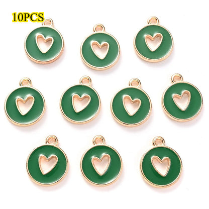 Valentine's Day Round Openwork Heart Alloy Charms