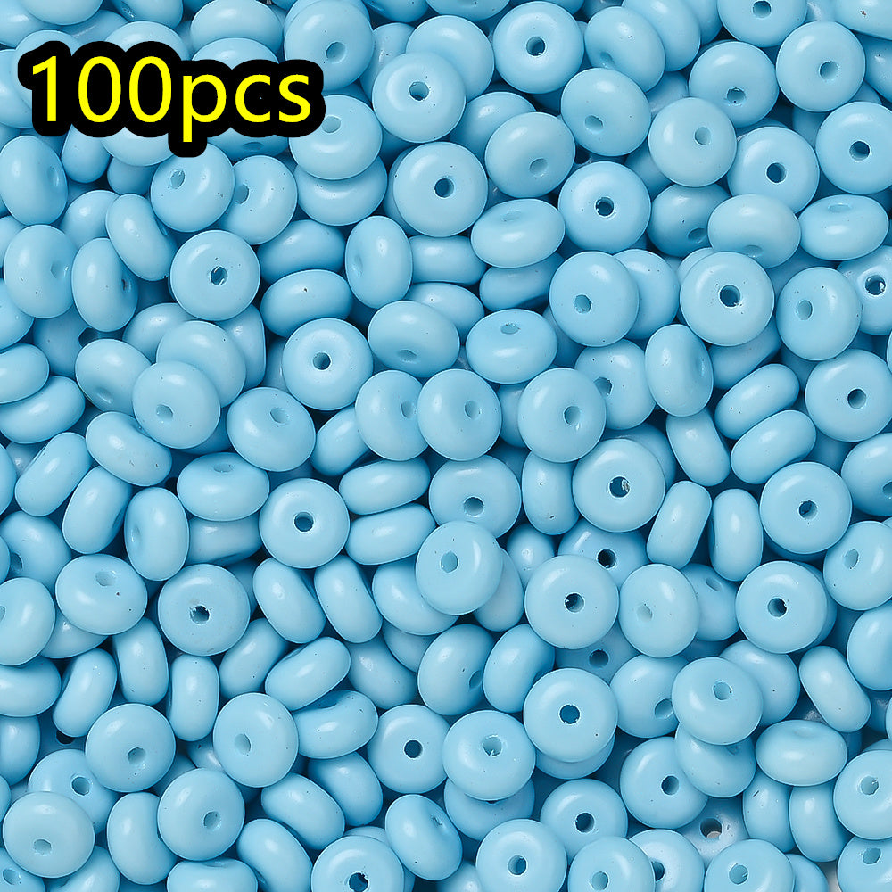 Macaron Glass Safety Buckle Beads
